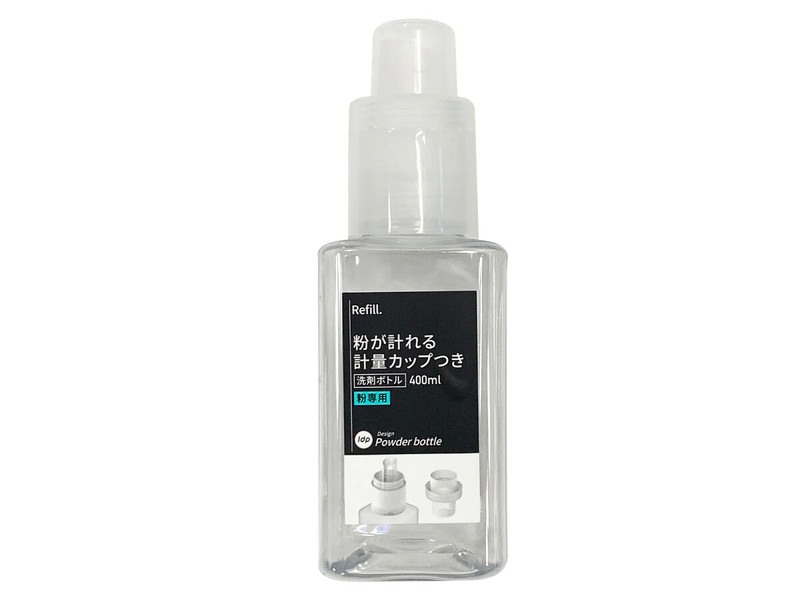 １ｄｐ　洗剤ボトル　粉専用　４００ｍｌ　角　クリア